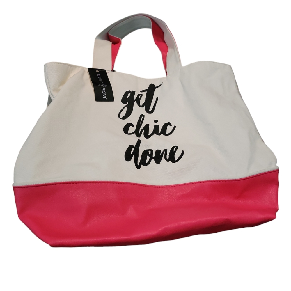 Jade & Deer Canvas Bag Large